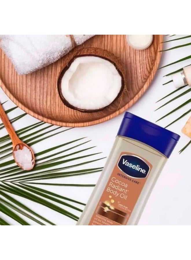 Vaseline Intensive Care Radiant Body Oil Gel Moisturizing Cocoa Butter 200 ml - Image 3